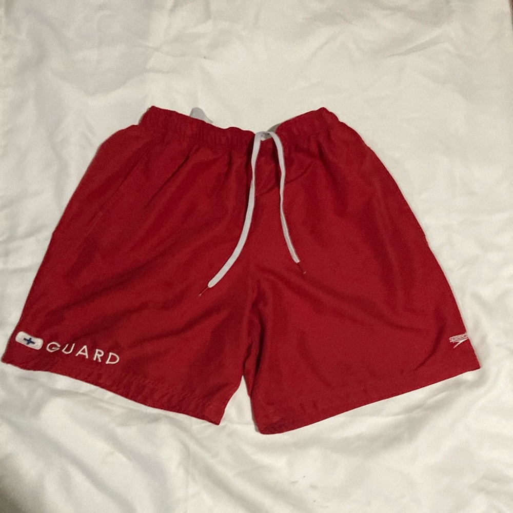 Speedo Red Lifeguard Swim Shorts